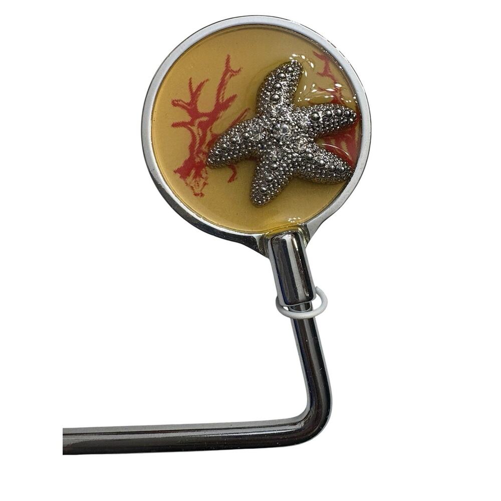 SPRING STREET CRYSTAL STARFISH ROUND HANDBAG HOLDER